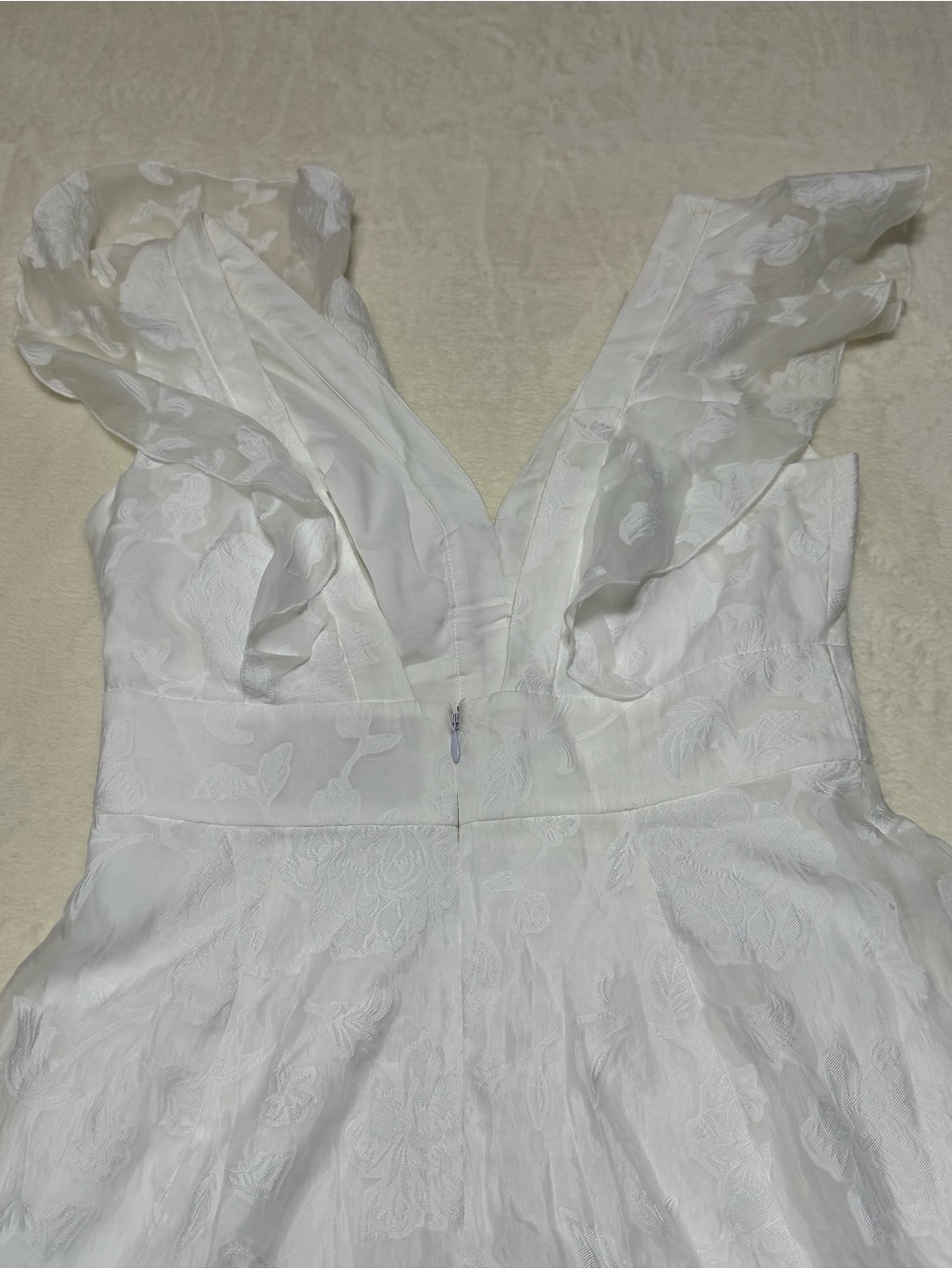 GAL MEETS GLAM Susie Floral Organza Fit & Flare Dress Size 0 - Picture 6 of 10